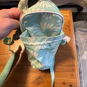 Floral Mint Green water bottle bag
